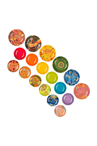 Service en porcelaine et grès Aboriginal - 18 pièces