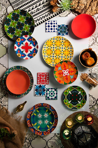 Service en porcelaine et grès Ankara - 18 pièces