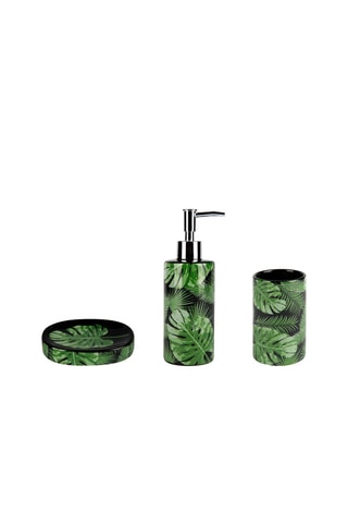 Accessoires de salle de bain en céramique Foliage - 3 pièces