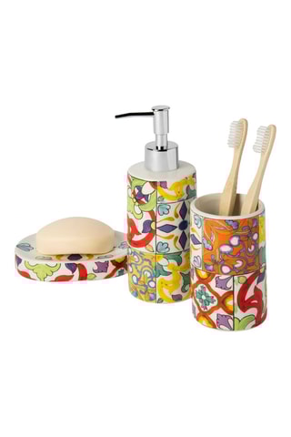Ensemble de 3 accessoires de salle de bain Lisbona - Multicolore