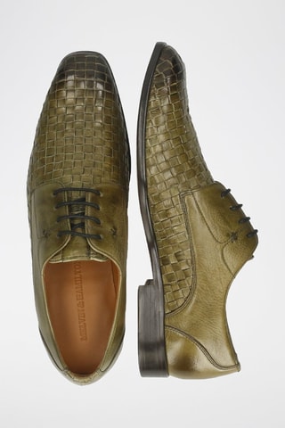 Derbys en cuir Elyas - Vert olive