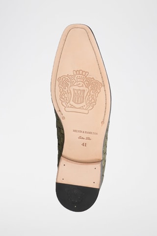 Derbys en cuir Elyas - Vert olive