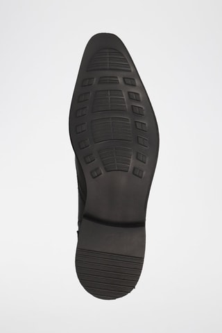 Derbys en cuir Elvis - Noir et rouge