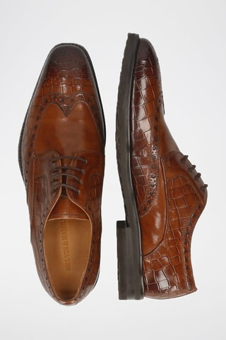 Derbys en cuir Flynn - Marron clair et marron foncé