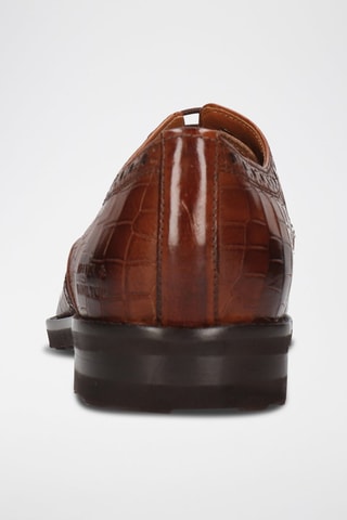 Derbys en cuir Flynn - Marron clair et marron foncé