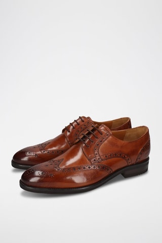 Derbys en cuir Bobby - Marron foncé