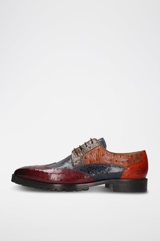 Derbys en cuir Jeff 14 - Bordeaux et bleu marine