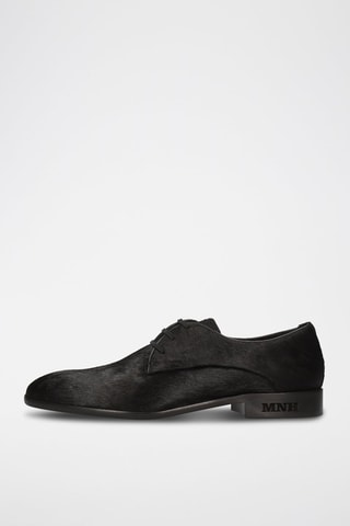 Derbys en fourrure de cuir Primo 1 - Noir