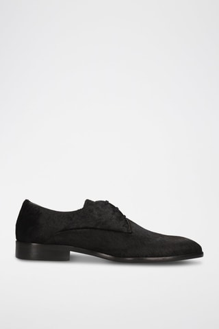 Derbys en fourrure de cuir Primo 1 - Noir