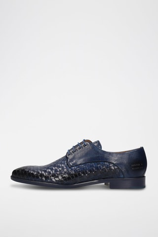 Derbys en cuir Brad - Bleu électrique