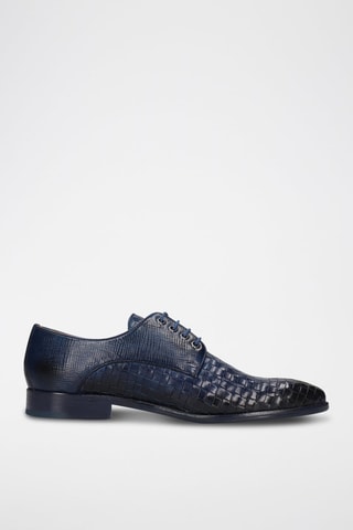 Derbys en cuir Brad - Bleu électrique