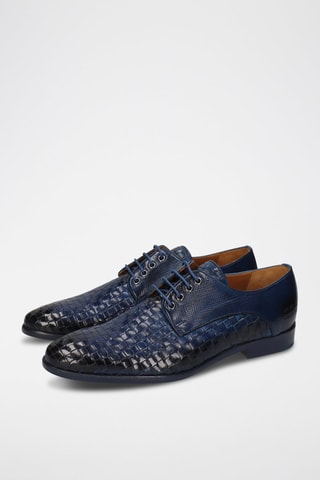 Derbys en cuir Brad - Bleu électrique