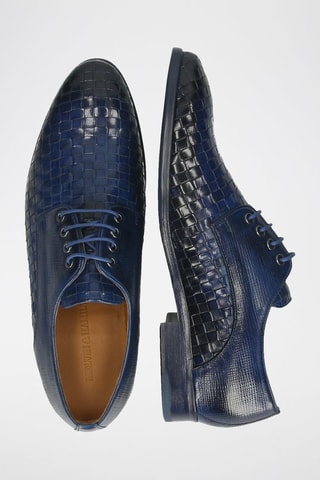 Derbys en cuir Brad - Bleu électrique