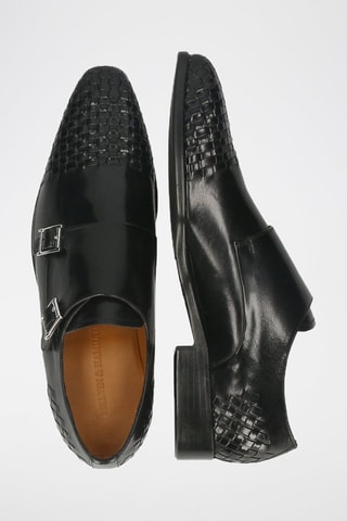 Derbys à boucles en cuir Lewis 16 - Noir
