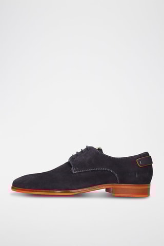 Derbys en nubuck Bond - Bleu marine et orange