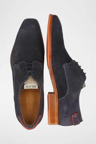 Derbys en nubuck Bond - Bleu marine et orange