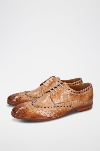 Derbys en cuir Flynn 4 - Beige