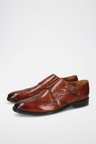 Derbys à boucles en cuir Martin - Marron clair