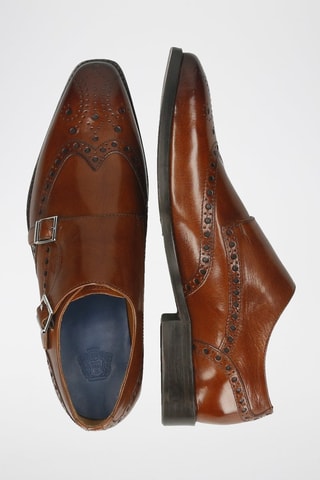 Derbys à boucles en cuir Martin - Marron clair