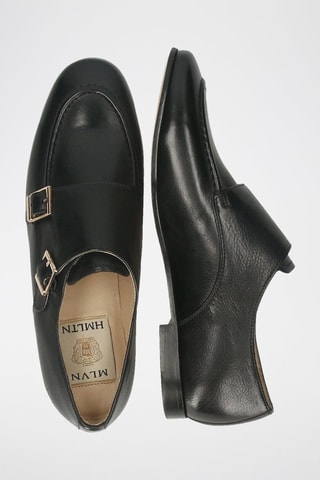 Derbys à boucles en cuir Scarlett - Noir