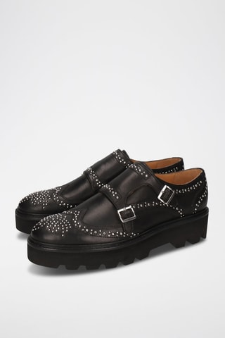 Derbys à boucles en cuir Sally - Noir