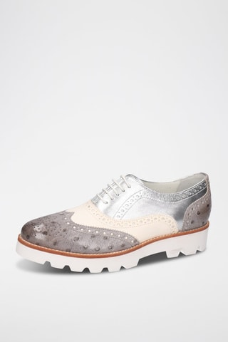 Richelieus en cuir Molly - Taupe