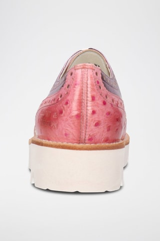 Richelieus en cuir Molly 2 - Rose et blanc
