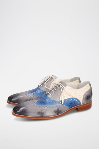 Richelieus en cuir Jeff - Blanc et ciel