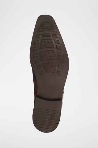 Richelieus en cuir Leonardo - Noir et marron foncé