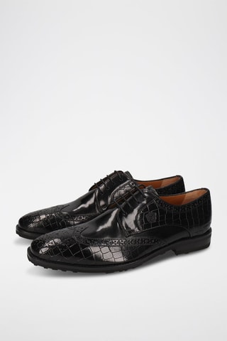 Richelieus en cuir Flynn - Noir