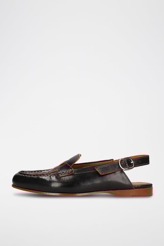 Sandales en cuir Julietta - Noir et rouge