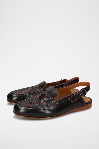 Sandales en cuir Julietta - Noir et rouge