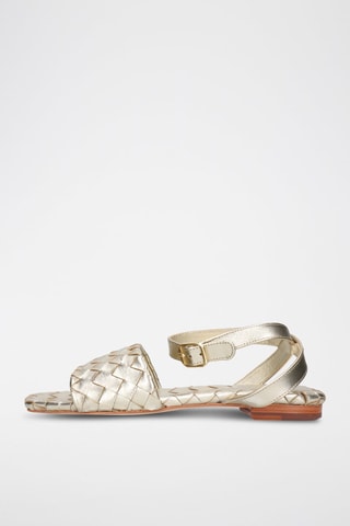 Sandales en cuir nappa Sandrine - Doré