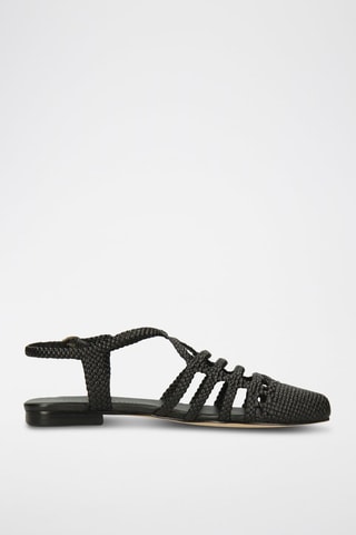 Sandales en cuir de moutons Sandrine 4 - Noir