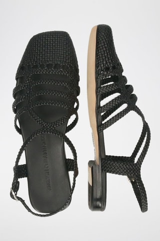 Sandales en cuir de moutons Sandrine 4 - Noir