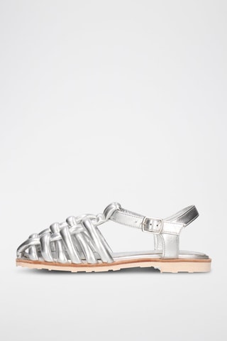 Sandales en cuir nappa Keyla - Argenté