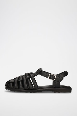Sandales en cuir nappa Keyla - Noir