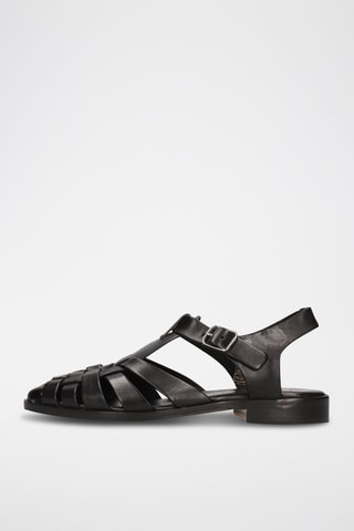 Sandales en croûte de cuir Margaret 2 - Noir