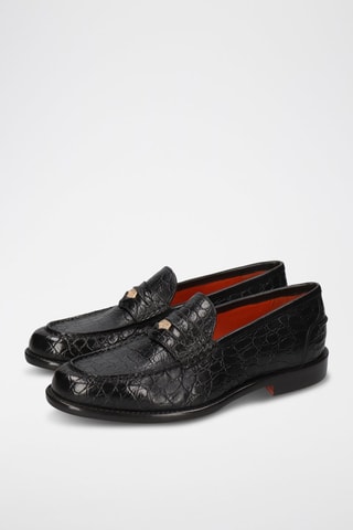 Mocassins en cuir Gianna - Noir