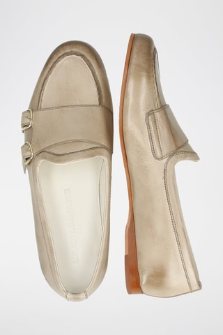 Mocassins à boucles en cuir Julietta - Beige