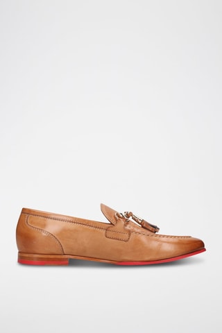 Mocassins en croûte de cuir Nelson - Marron clair