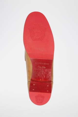 Mocassins en croûte de cuir Nelson - Marron clair