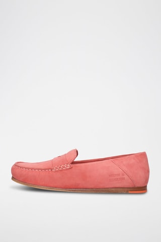 Mocassins en cuir de veau nubuck Thea - Rose