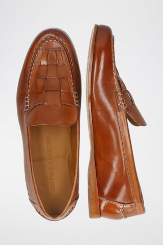 Mocassins en croûte de cuir Julietta - Camel