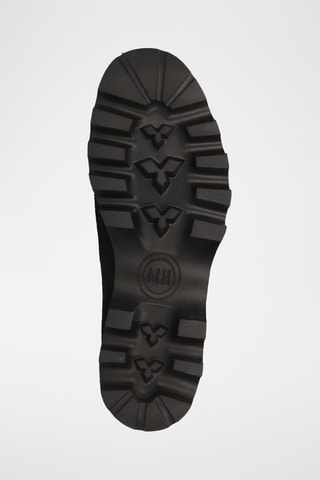 Mocassins fourrés plateformes en nubuck Jade - Noir