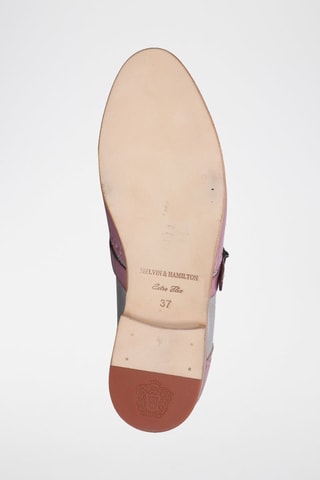 Mocassins en cuir Selina - Vieux rose et orange