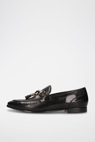 Mocassins en croûte de cuir Scarlett - Noir