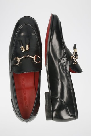 Mocassins en croûte de cuir Scarlett - Noir