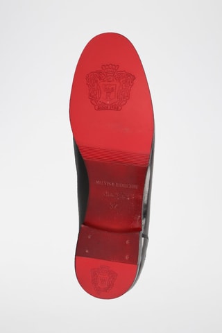 Mocassins en croûte de cuir Scarlett - Noir