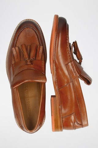 Mocassins en croûte de cuir Gianna - Marron